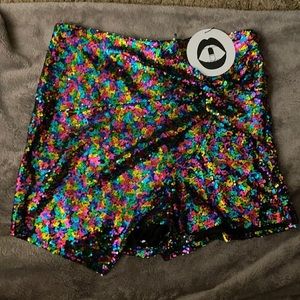 Dolls kill sequin Skort sz L